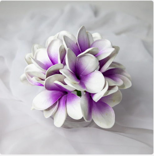 Picasso Frangipani Flowerhead (6 Pack) - Realistic Artificial Flowers - Image 3