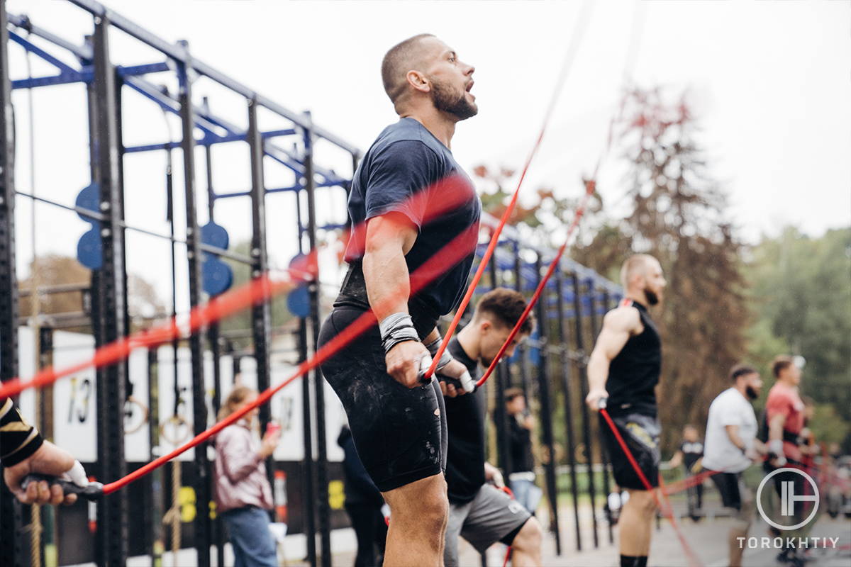Athlete Jumping with Rope