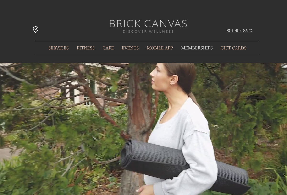 Screenshot of Brick Canvas, from the spa websites collection.