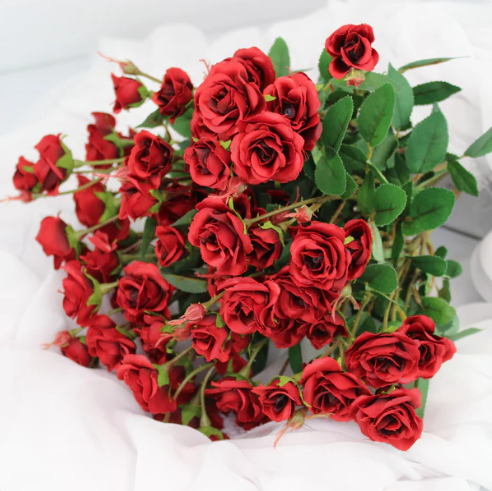 Red Mini Rose - Realistic Artificial Flowers - Image 3