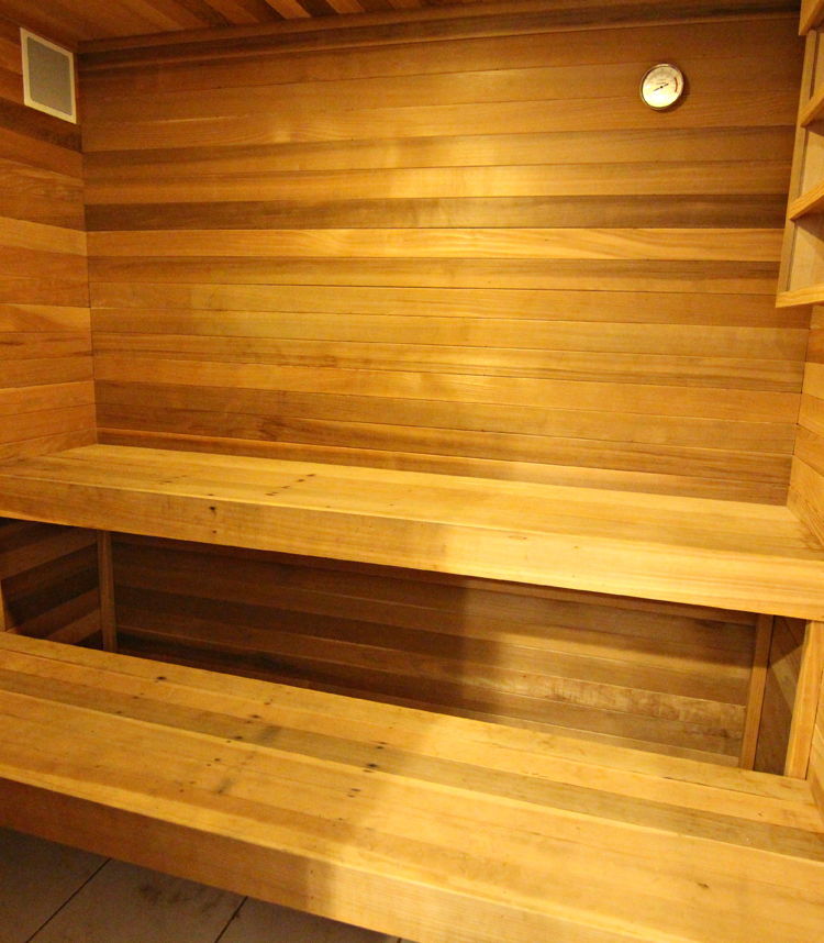 view of sauna
