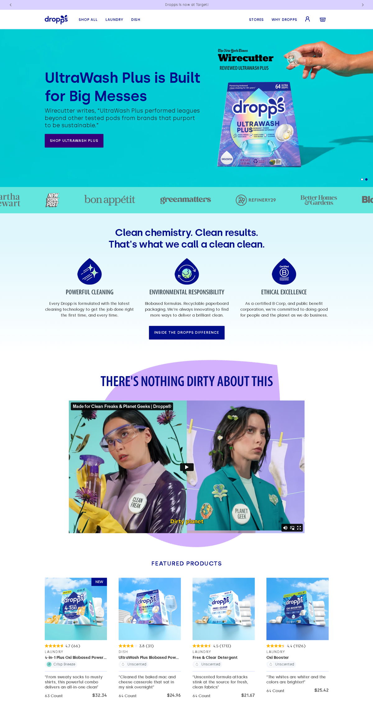 Screenshot of Dropps, from the homepage examples collection.