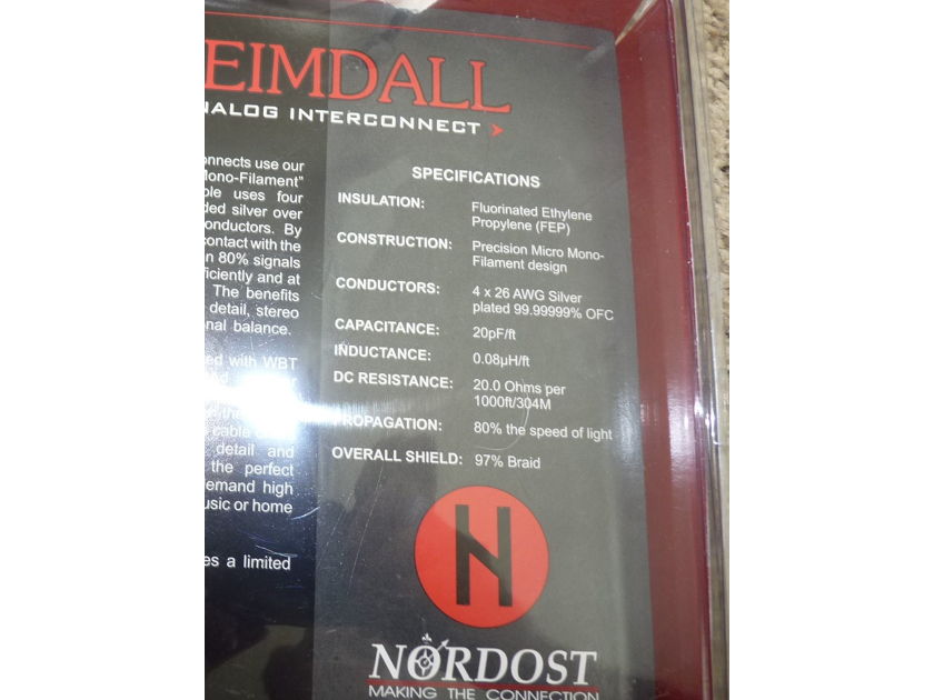 NordOst HeimDal tonearm phono cable DNA to RCA 1.2 M boxed