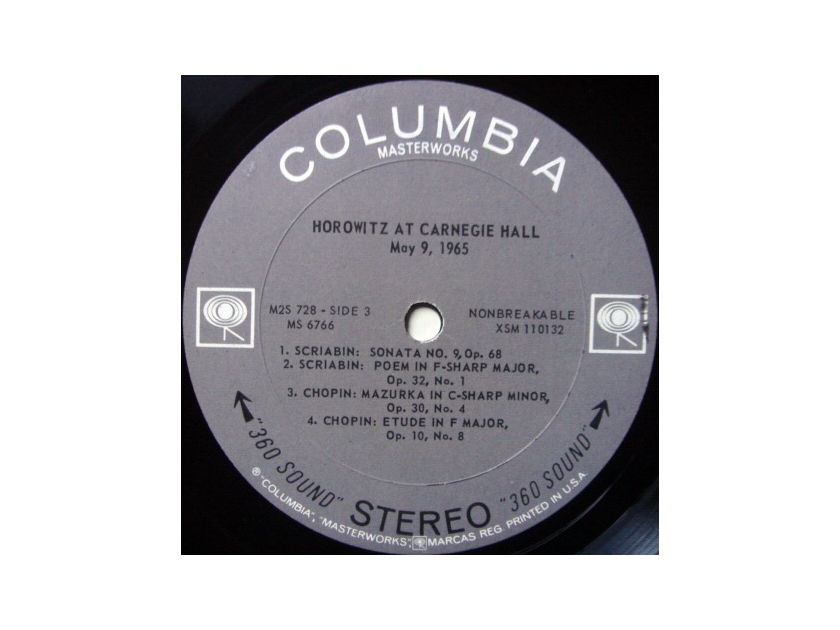 Columbia 2-EYE / VLADIMIR HOROWITZ  - HOROWITZ at Carnegie Hall, NM-, 2 LP Set!