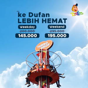 Dufan Ancol: Promo harga hemat weekday 145k weekend 195k! sampai 09/30/2019