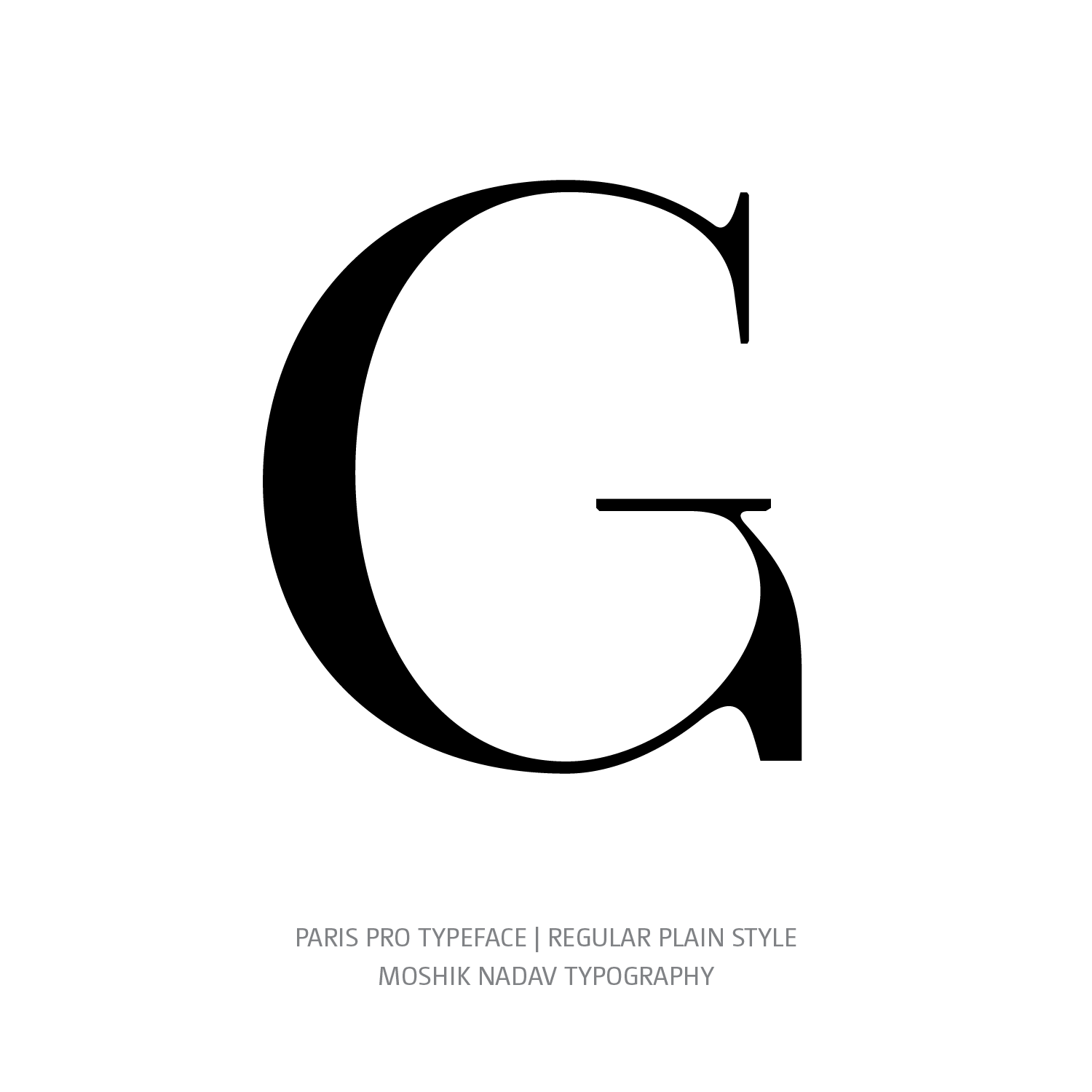 Paris Pro Typeface Regular Plain G