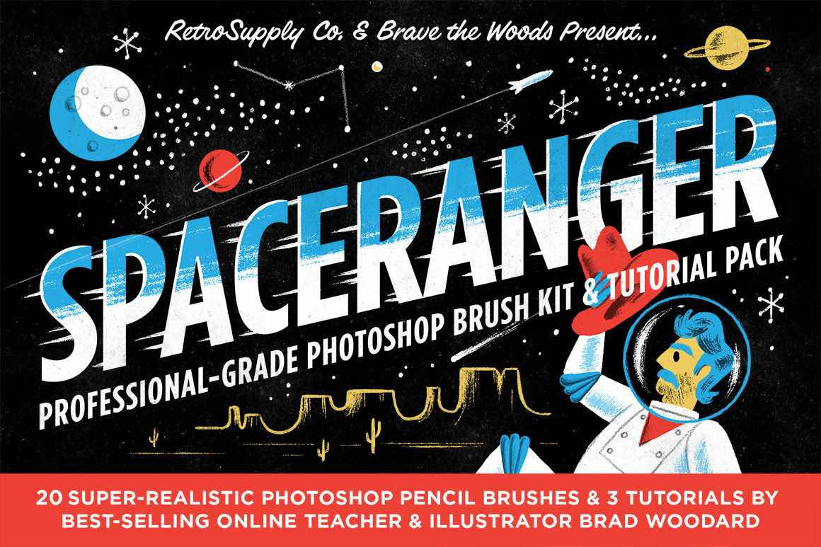 Illustrator brushes and tutorials by Brad Woodard