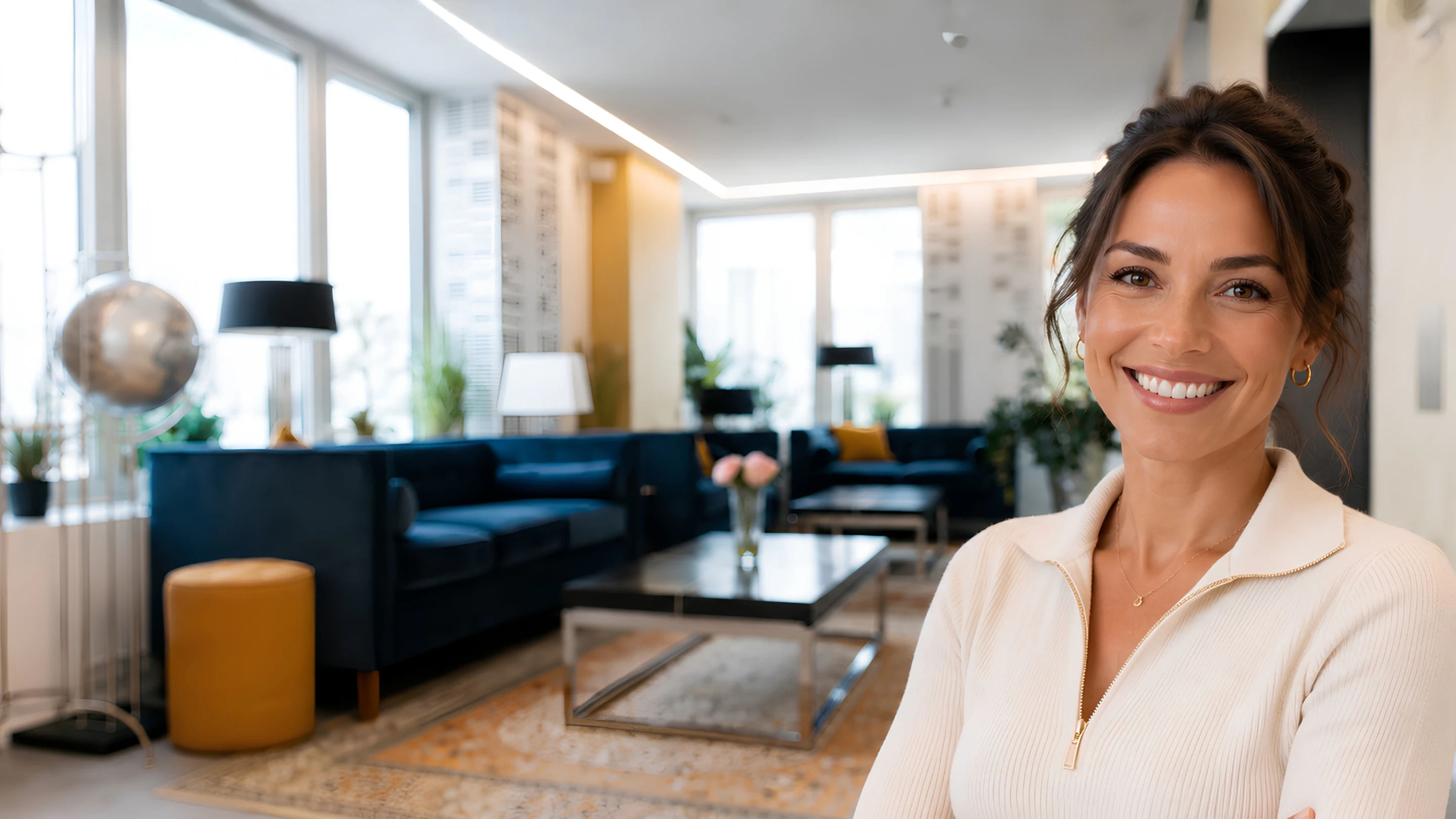 happy woman smiling
