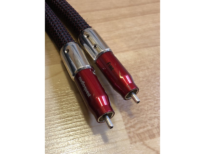 AudioQuest Fire RCA 1M Interconnects (newly terminated from AQ- like new)!