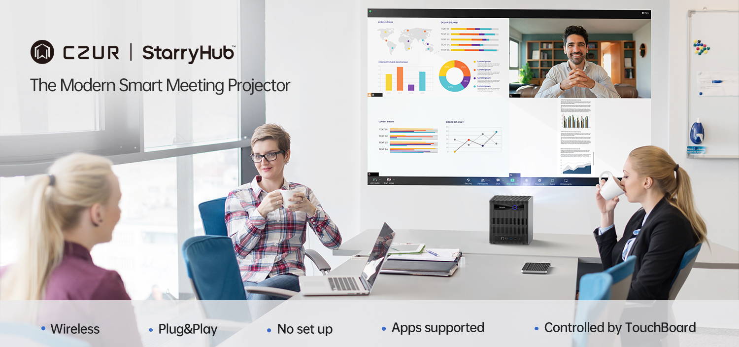 czur StarryHub meeting room projector plug and play