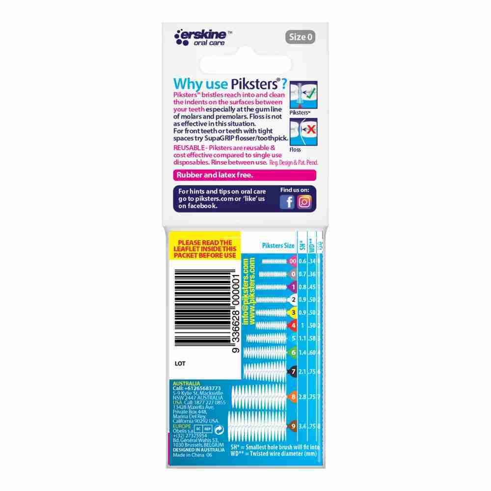 Piksters Interdental Brushes Grey Size 0 10pk - Image 3