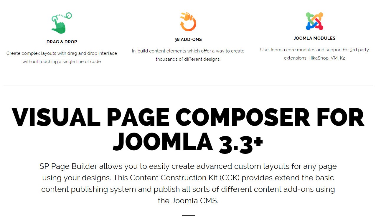 SP Page Builder - создайте свой сайт, перетаскивая элементы в Joomla
