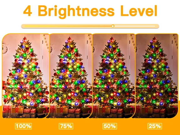 Features of Ollny's 800 leds clear cable cool white string lights - mobile size