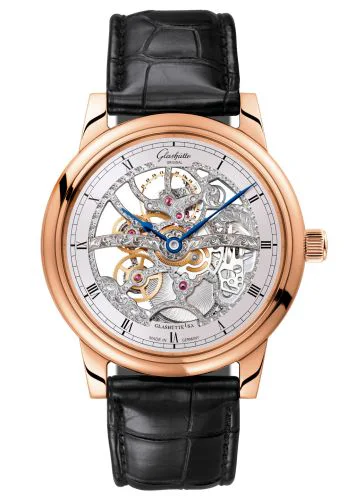 Senator Manual Winding Red Gold / Skeleton / Alligator / Pin