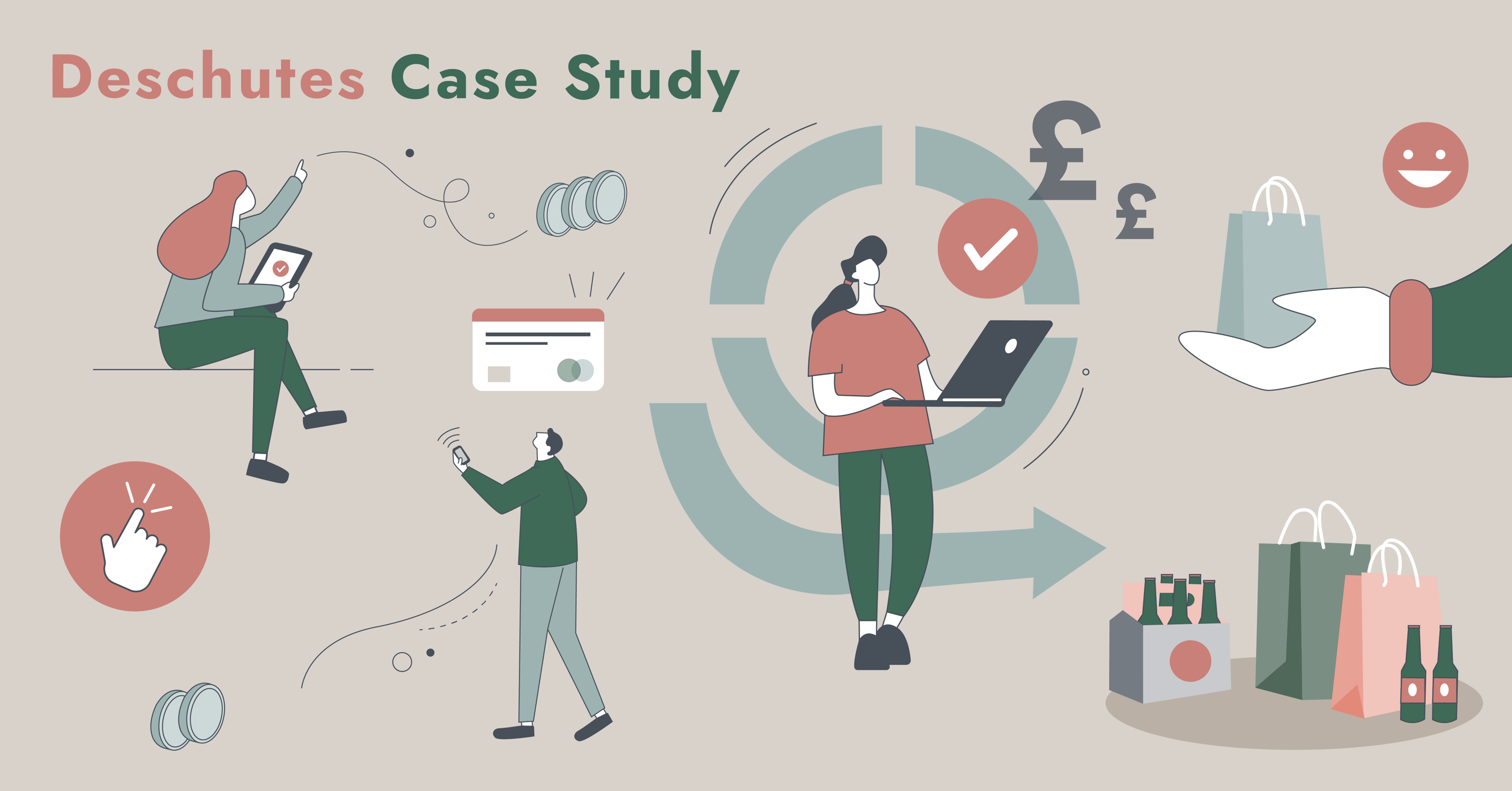 illustration depicting topics covered in Deschutes Case Study