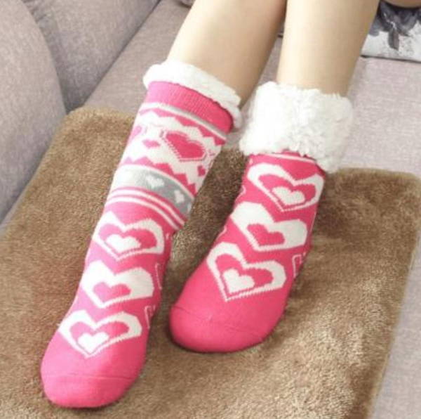 Indoor socks with extra warm fleece