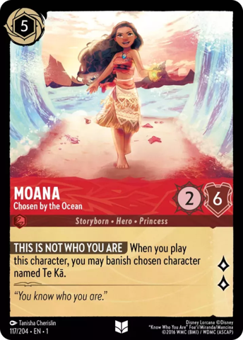 Moana card from Disney's Lorcana: The First Chapter.