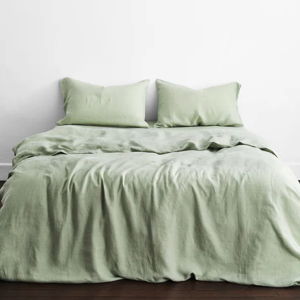 Sage 100% French Flax Linen Duvet Cover