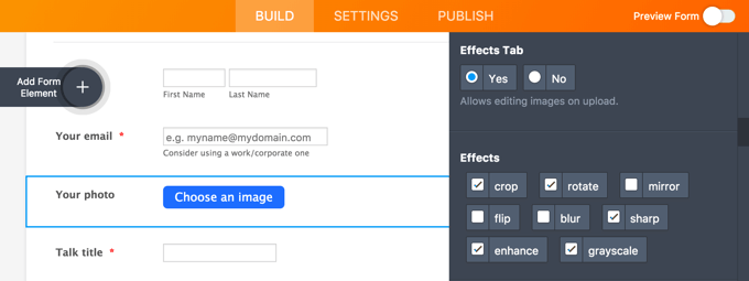 Changing File Uploader Settings in Jotform