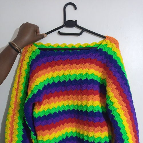 LILI RAINBOW haaktrui patroon, haakvest eenvoudig haaktrui patroon