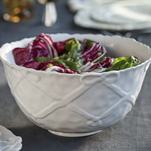 Benedita Bow Ceramic Stoneware Serve Bowl - White