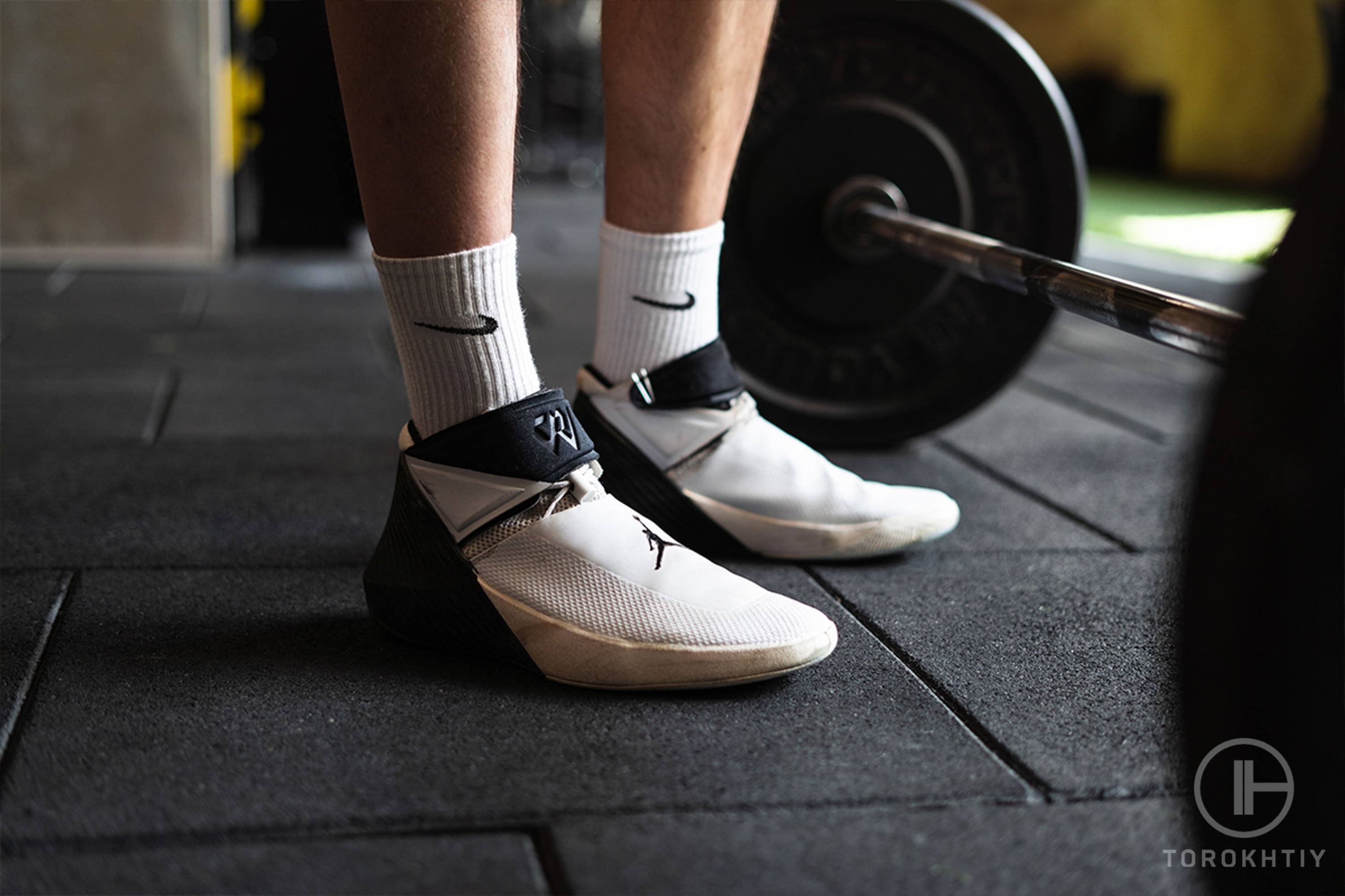Basketball Shoes on a Weightlifter