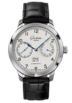 Senator Observer Stainless Steel / Silver / Alligator / Folding