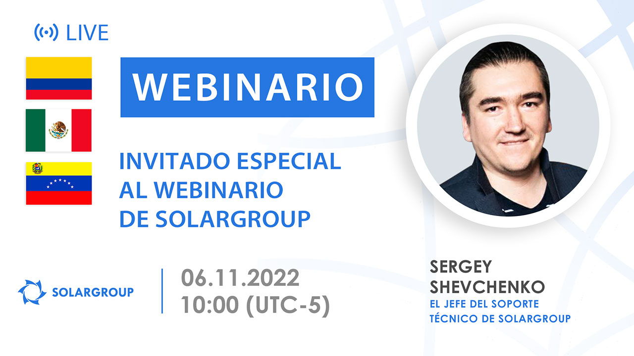 Latinoamerica. Invitado especial al webinario de SOLARGROUP