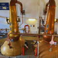 Alambics de première distillation Wash Stills de la distillerie Talisker sur l'île de Skye dans les Hébrides intérieures d'Ecosse