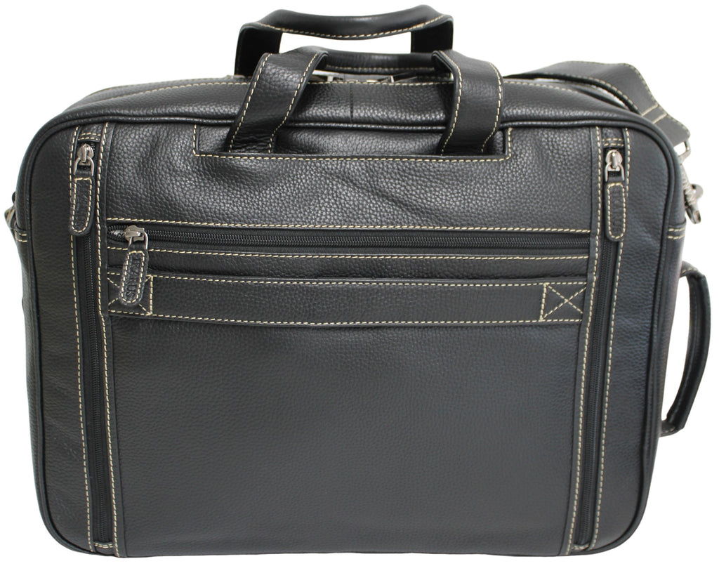 Quality Full Grain Leather Travel Bag / Briefcase Doubles as Backpack - Image 2