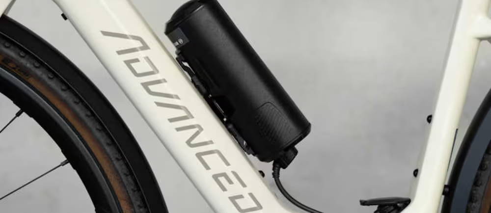 close up elektrische fiets batterij