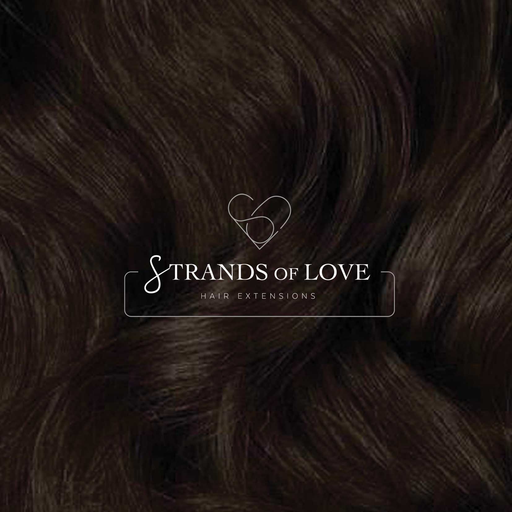 Strands Of Love Hair Extensions Colour Soft Black Camo Highlight