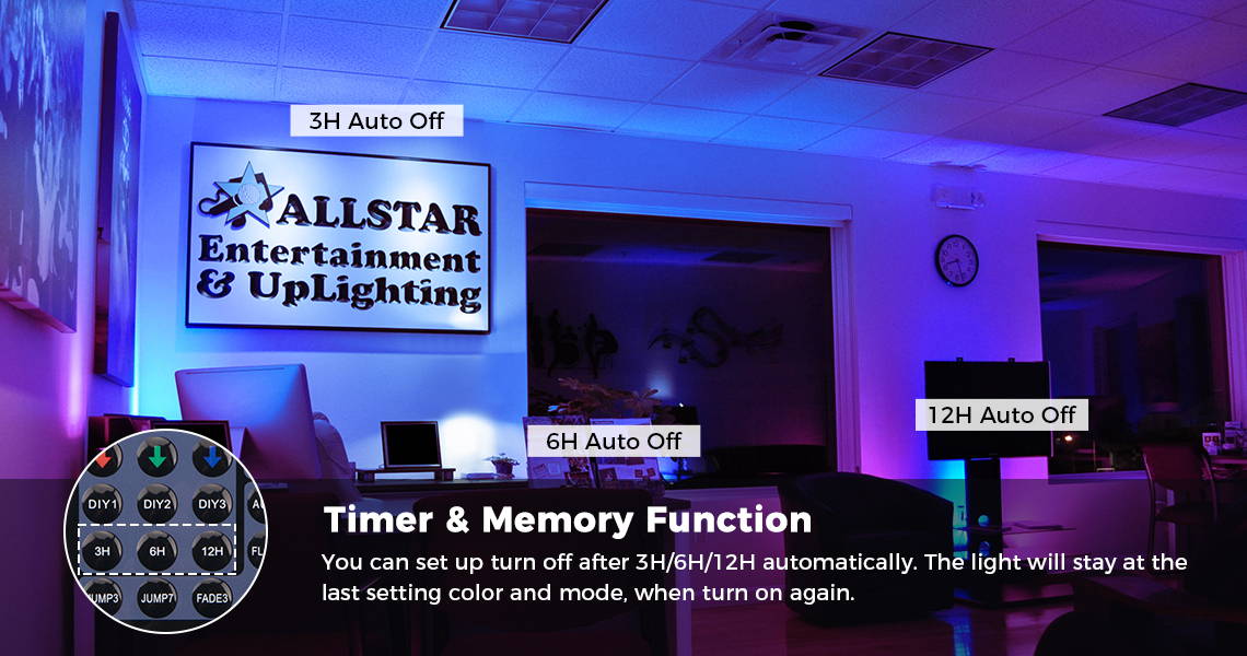 100W Multi Colorful RGB Flood LIghts Timer Setting
