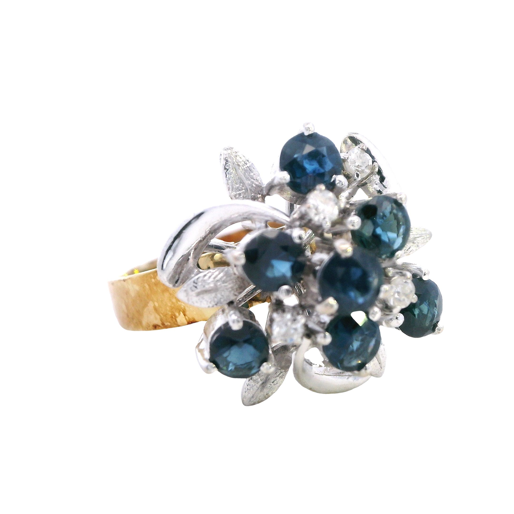 Celestial Sapphire and Diamond Harmony Ring - Image 3