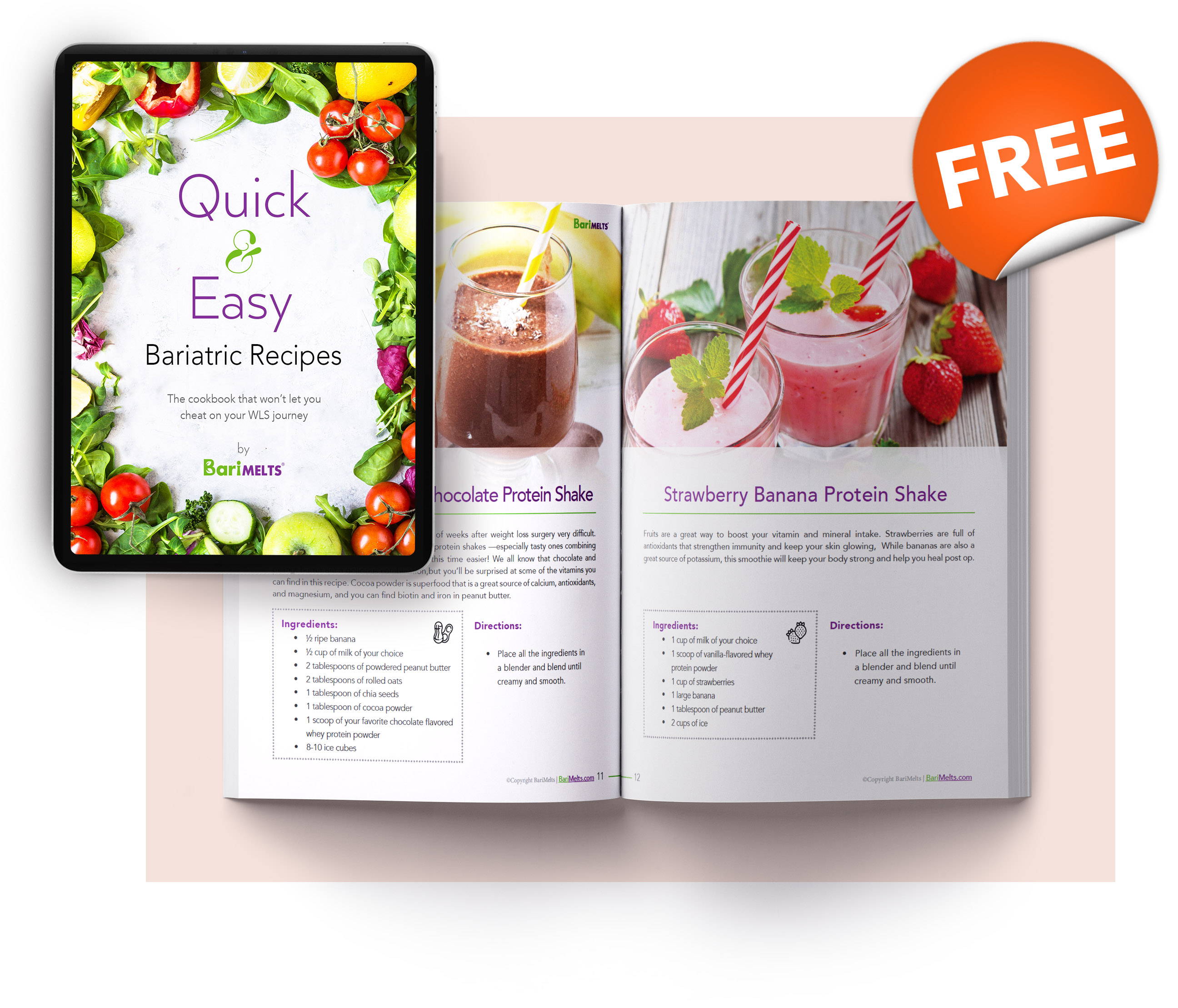 Front cover of ebook Quick and Easy Bariatric Recipes