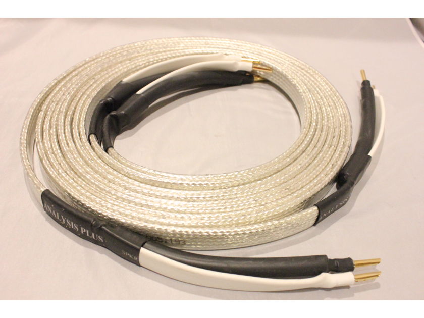Analysis Plus Inc. Big Silver Oval 10ft speaker cable pair - bananas