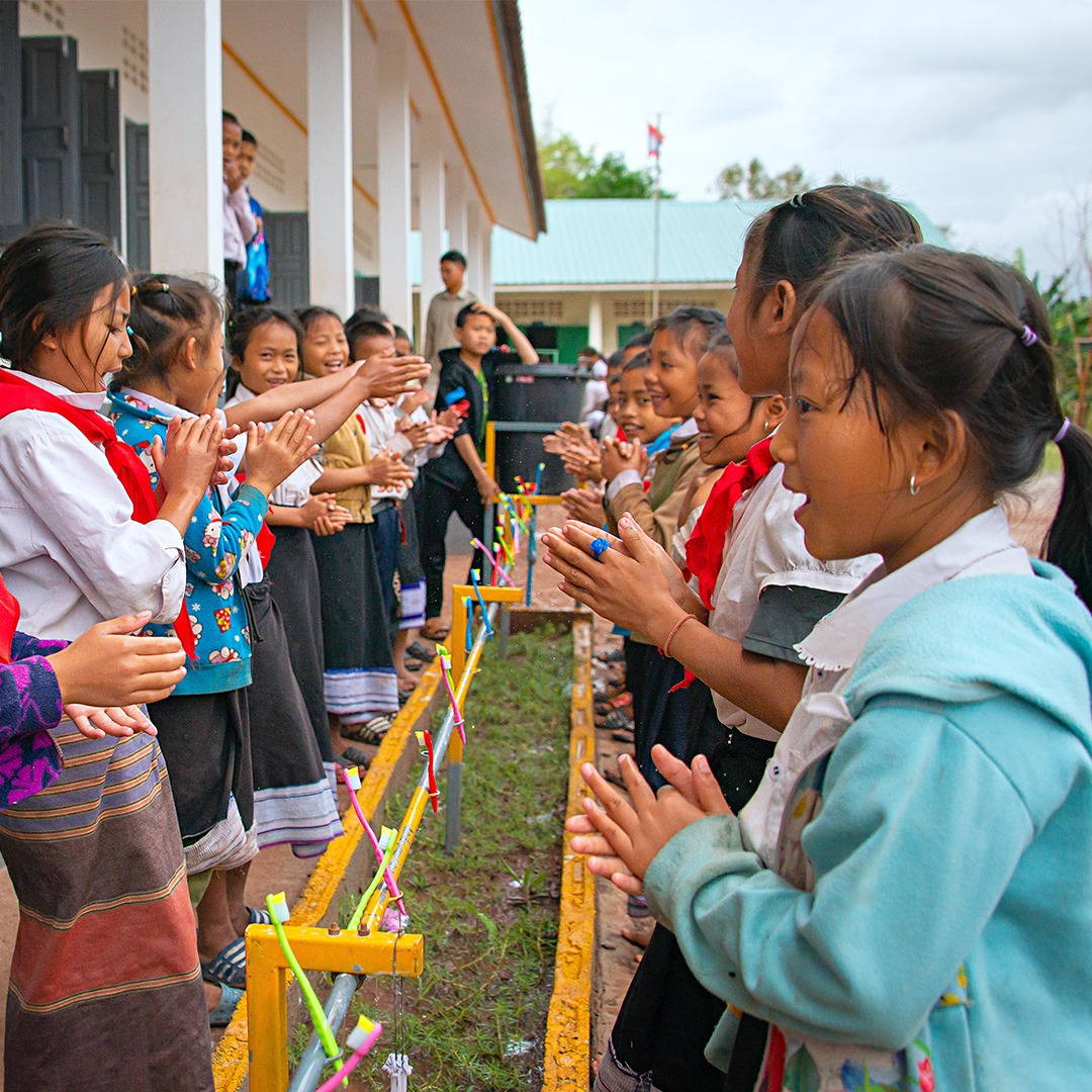 Children recipients of Pencils of Promise