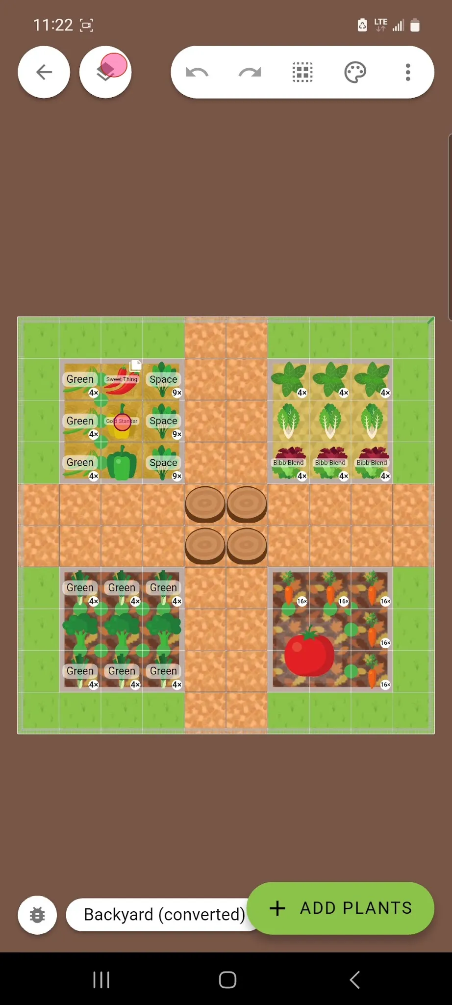 Open the Garden Layers Menu