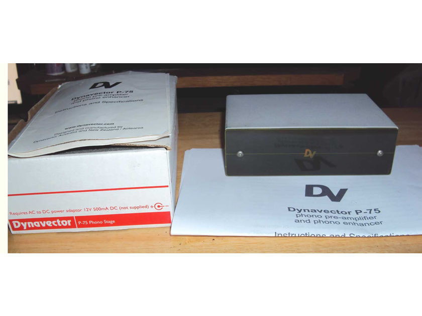 Dynavector  P-75 Phono Pre-amplifier original box and manual