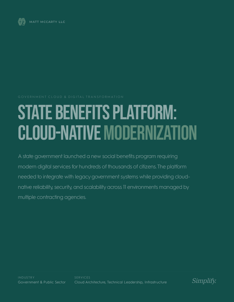 Government it projects developers developer - Matt M.'s portfolio image