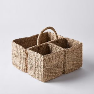 Neepa Hut Handwoven Seagrass Utensil Caddy