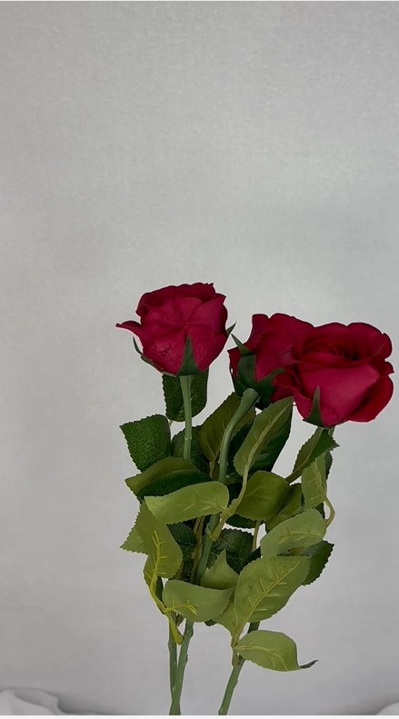 Red Real Touch Half Bloom Rose - Realistic Artificial Flowers - Image 4