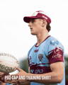 Central Queensland Capras player in an EV2 Training Shirt and EV2 Pro Cap