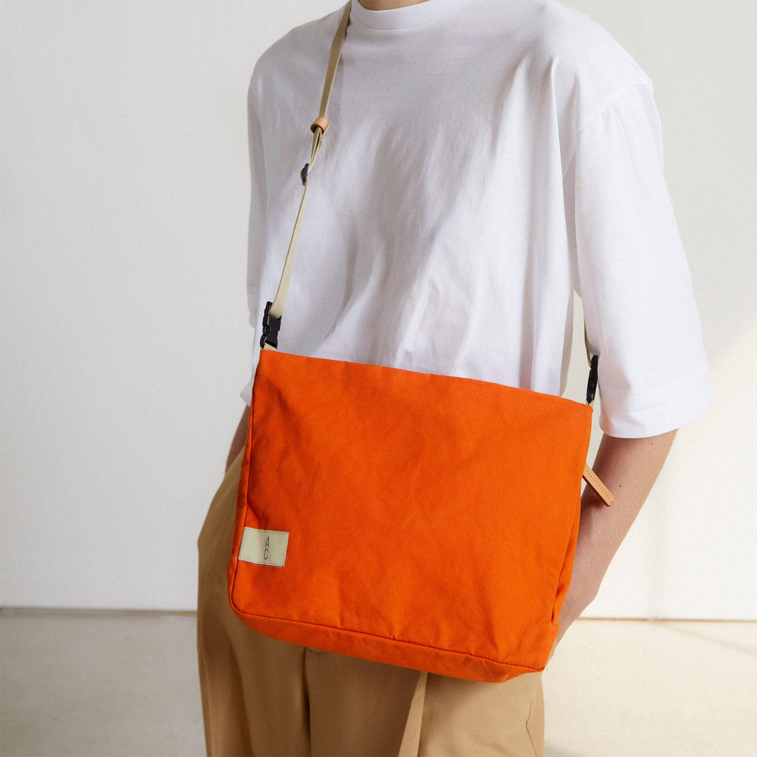 Phillipe Canvas P270 Crossbody Bag in Orange