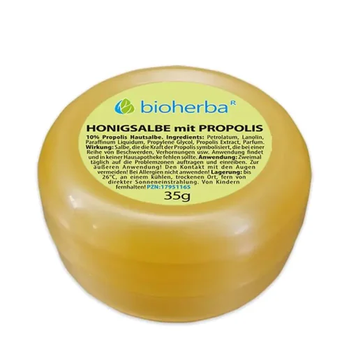 Honigsalbe mit Propolis 10% Propolis Hautsalbe 35 g