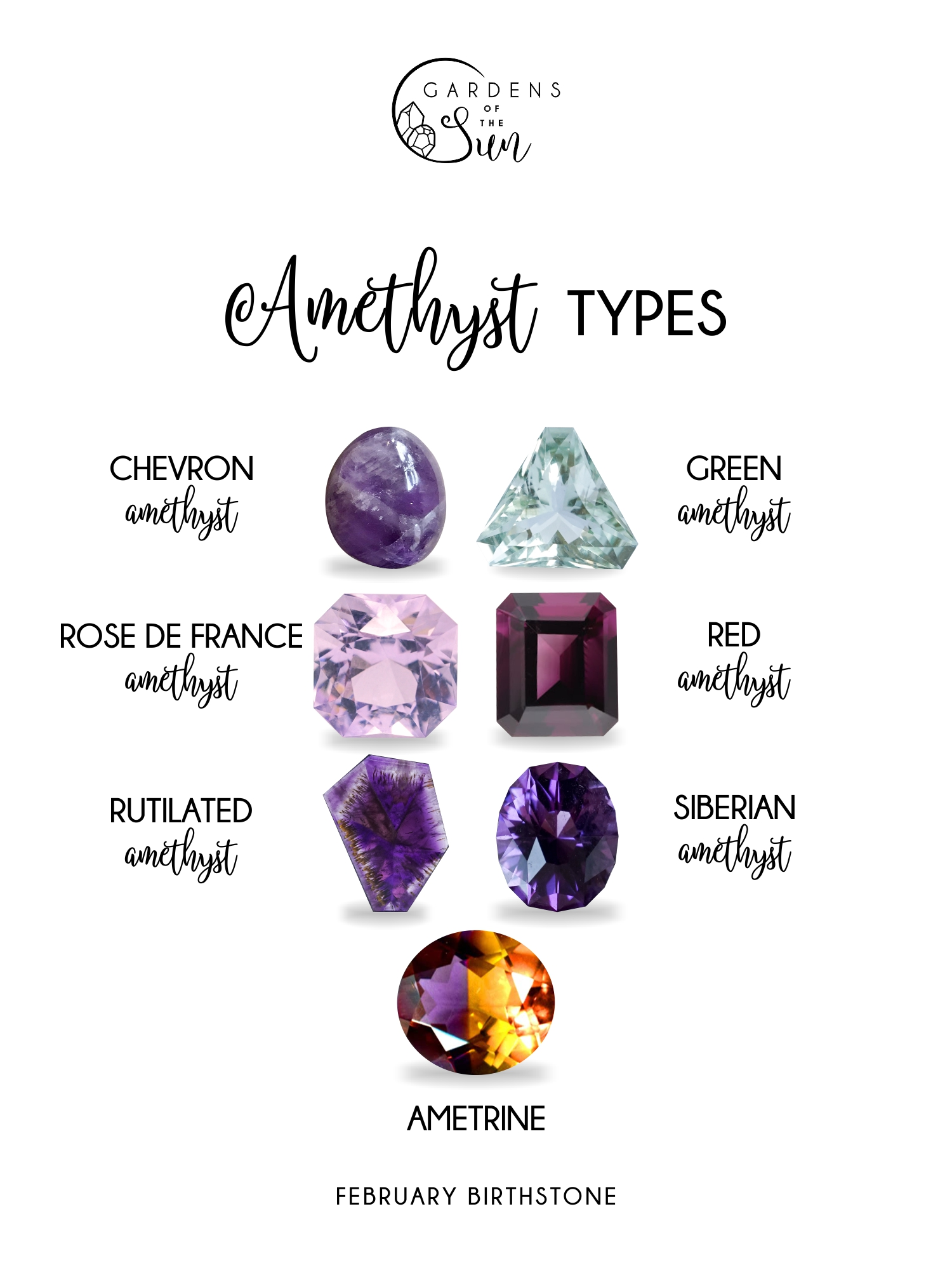 different types of amethyst