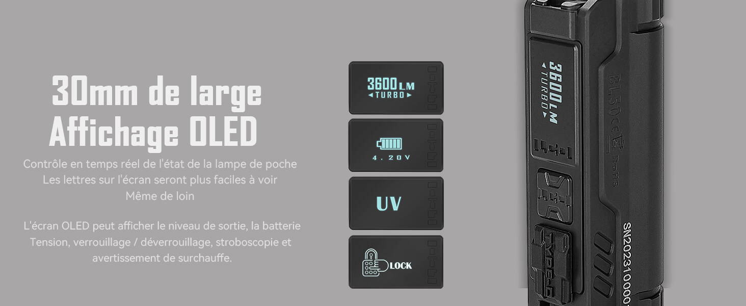 Sources de lumière doubles Lampe torche UV IMALENT BL50