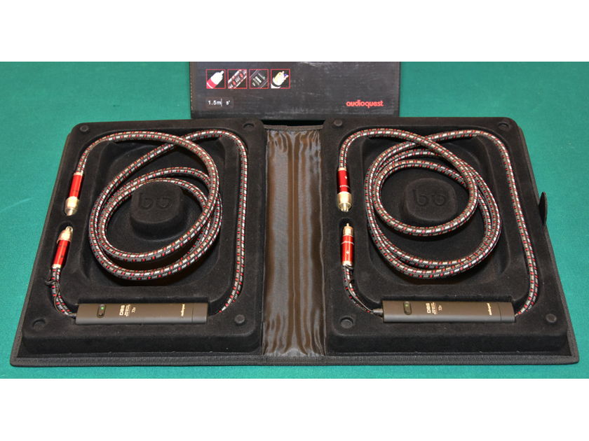 AUDIOQUEST COLORADO 1.5 METER (5') RCA INTERCONNECTS WITH 72V DBS PACKS