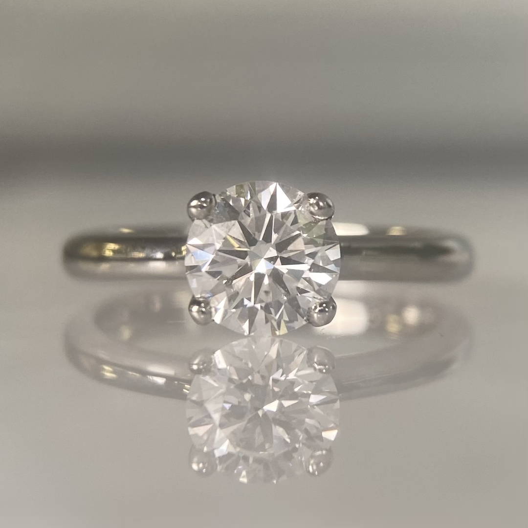 natural round diamond ring