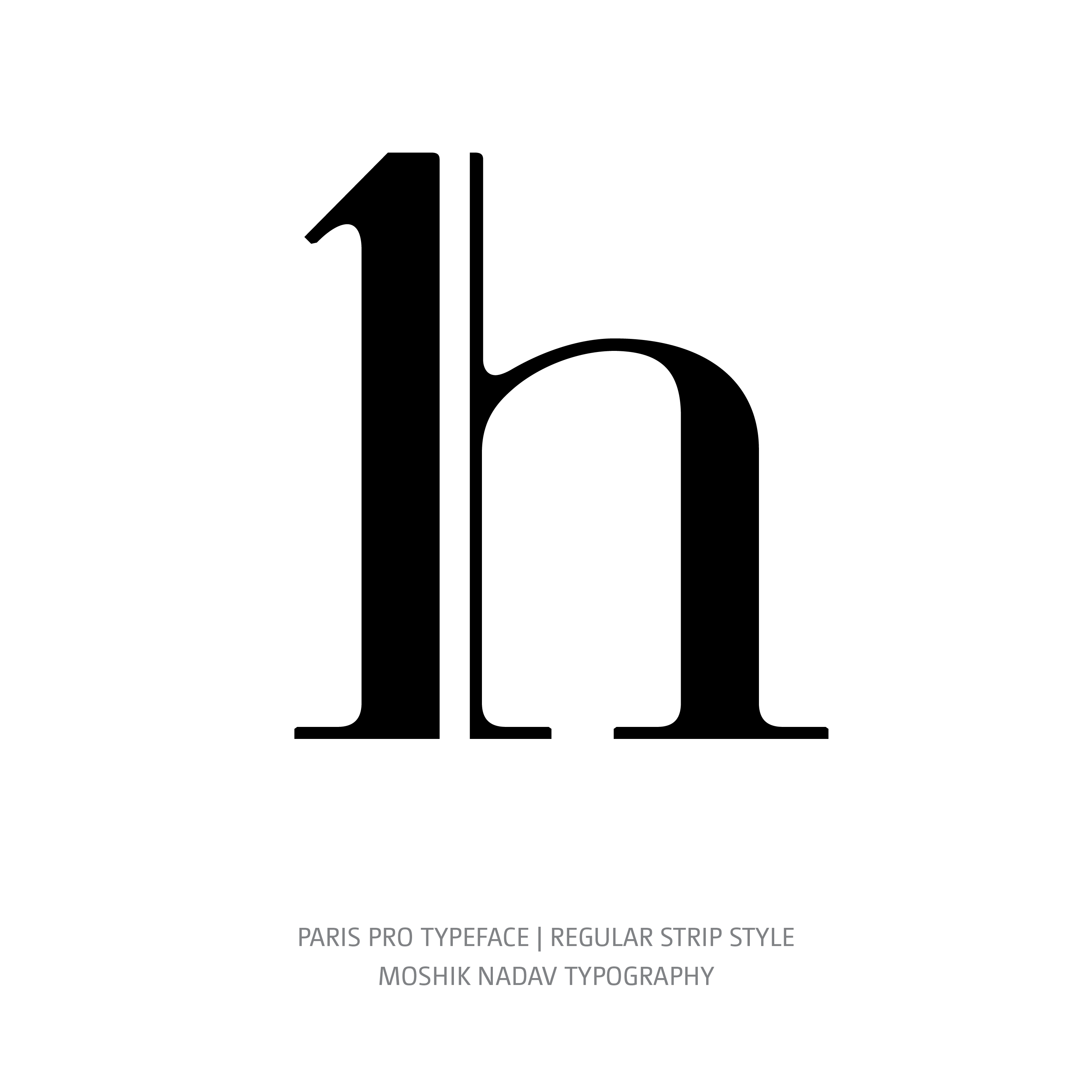 Paris Pro Typeface Regular Strip h